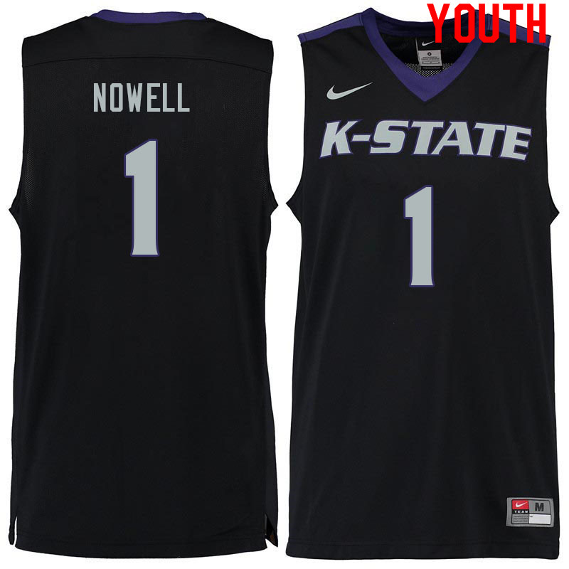 Youth #1 Markquis Nowell Kansas State Wildcats College Basketball Jerseys Sale-Black